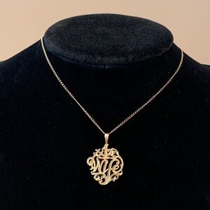 Solid 14k yellow gold necklace #1 Wife pendant 16” chain 14kt fine jewelry 1.6g